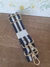 Load image into Gallery viewer, Navy, Gold &amp; White Stripe
