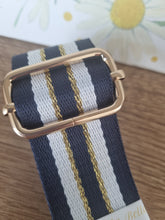 Load image into Gallery viewer, Navy, Gold &amp; White Stripe
