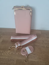 Load image into Gallery viewer, Pink Phone/Wallet Bag &amp; extra strap
