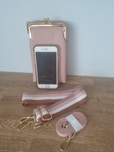 Load image into Gallery viewer, Pink Phone/Wallet Bag &amp; extra strap
