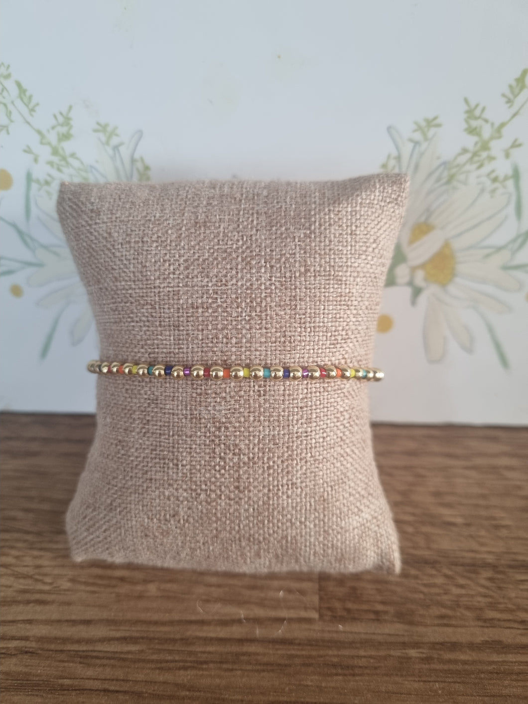 Mini Multi & Gold Bead Bracelet