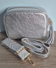 Load image into Gallery viewer, Black Leather Tassel Bag &amp; FREE extra strap
