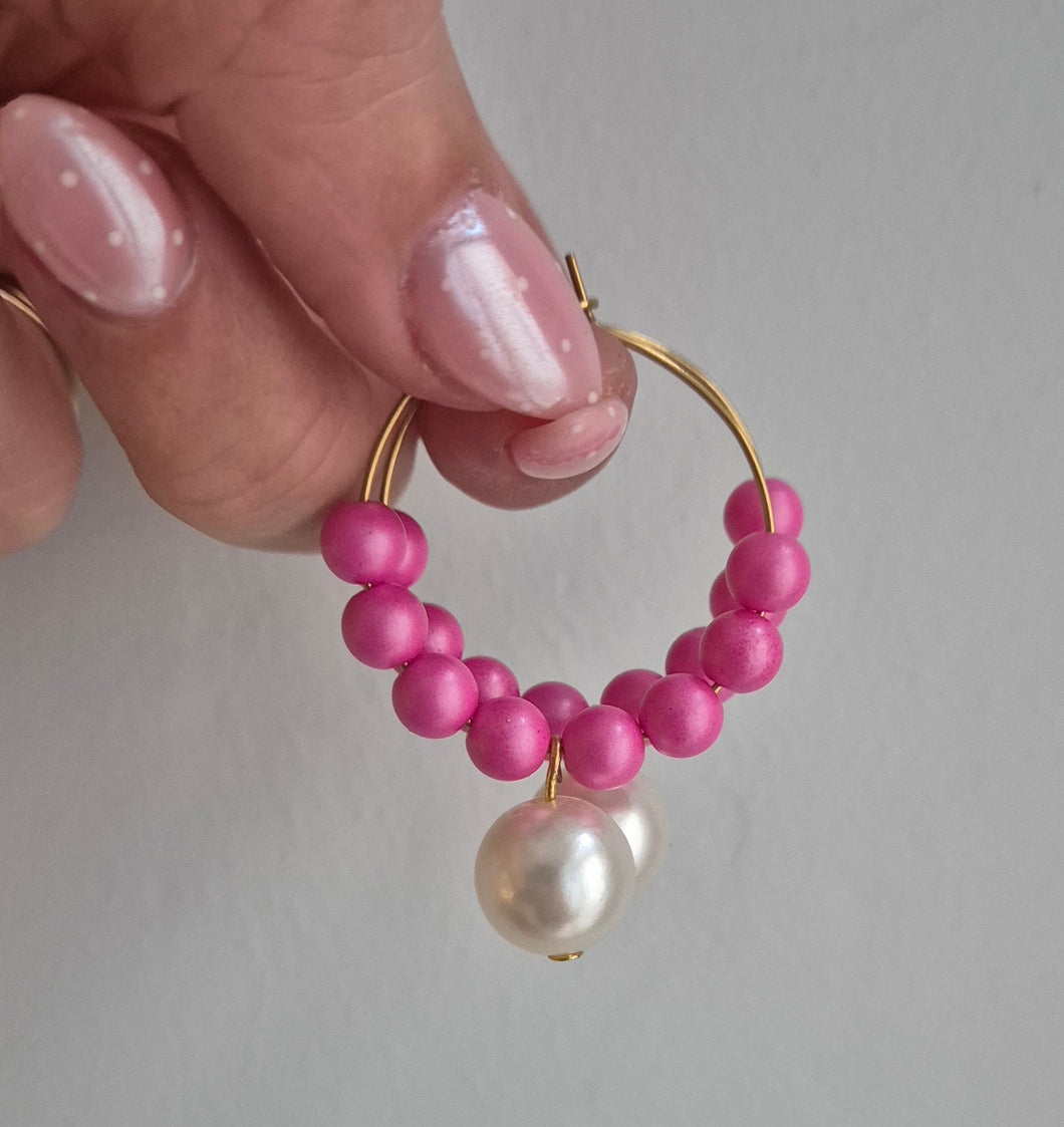 Pink & Pearl Hoop
