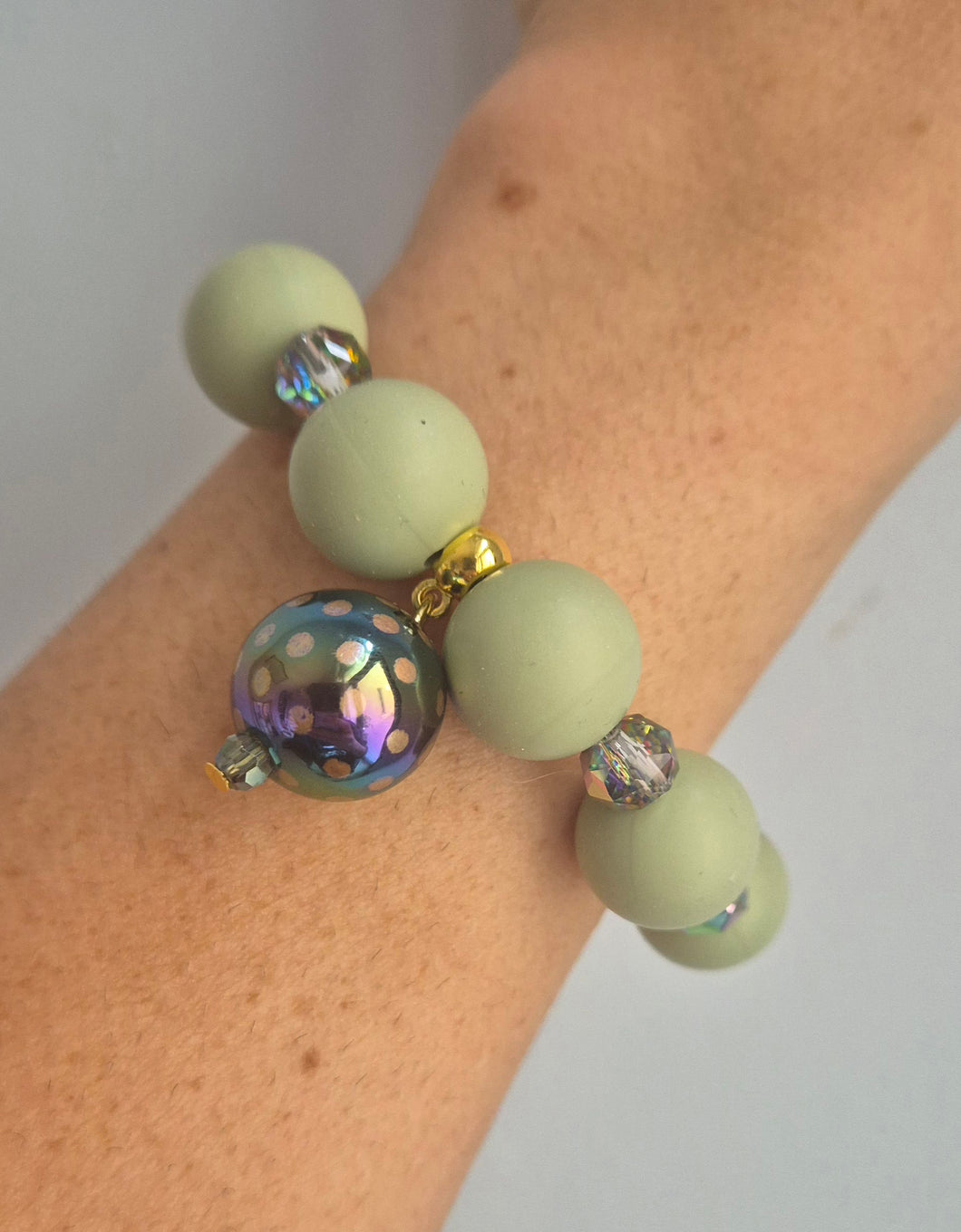 Green Polkadot Bracelet
