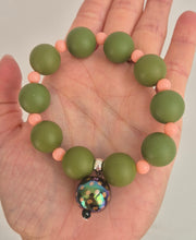 Load image into Gallery viewer, Khaki &amp; Pink polka
