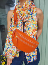 Load image into Gallery viewer, Italian Leather Double Zip Bum Bag
