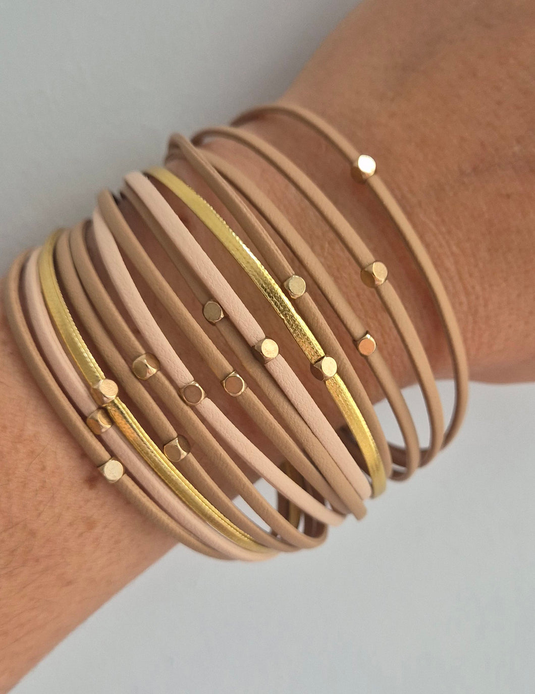 Pink & Gold Magnetic Wrap Bracelet