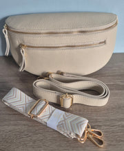 Load image into Gallery viewer, Cream Crossbody Bum Bag &amp; FREE extra strap
