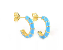 Load image into Gallery viewer, Turquoise Hoops
