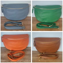 Load image into Gallery viewer, Italian Leather Crossbody Bum bag
