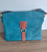 Load image into Gallery viewer, Teal Satchel Bag
