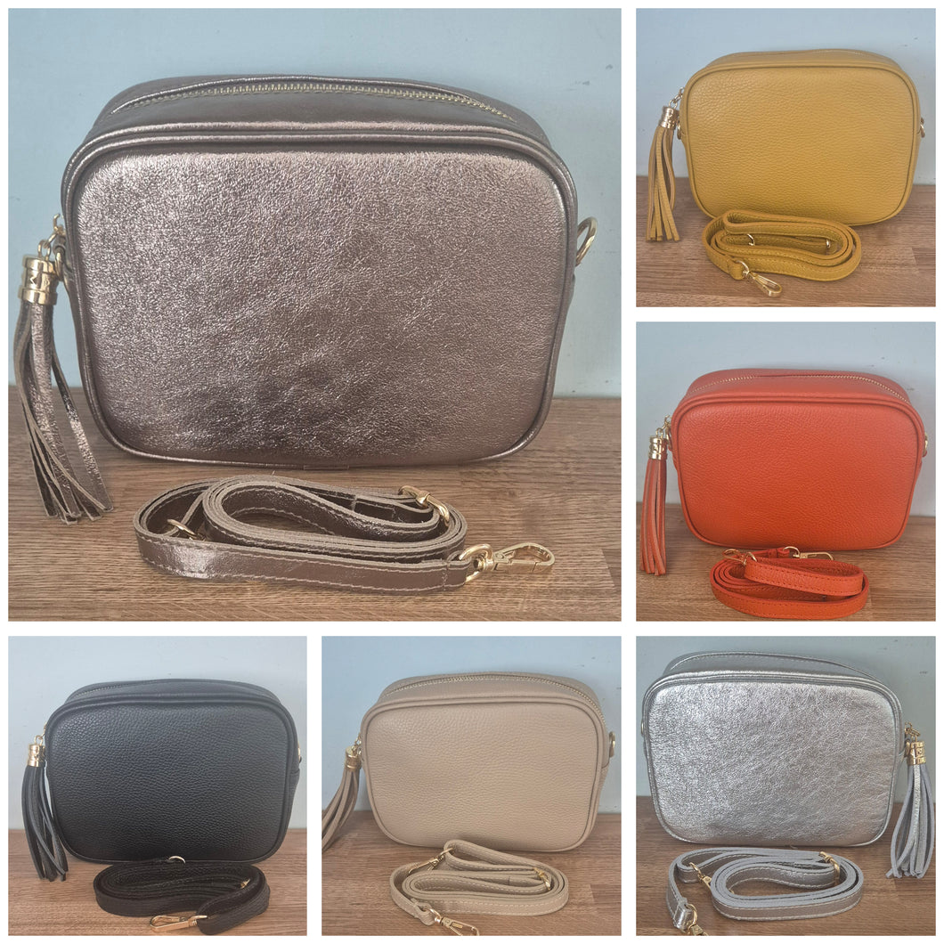 Italian Leather Tassel Bag