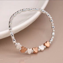 Load image into Gallery viewer, Rose &amp; Silver Hearts

