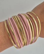 Load image into Gallery viewer, Pink &amp; Gold Magnetic Wrap Bracelet
