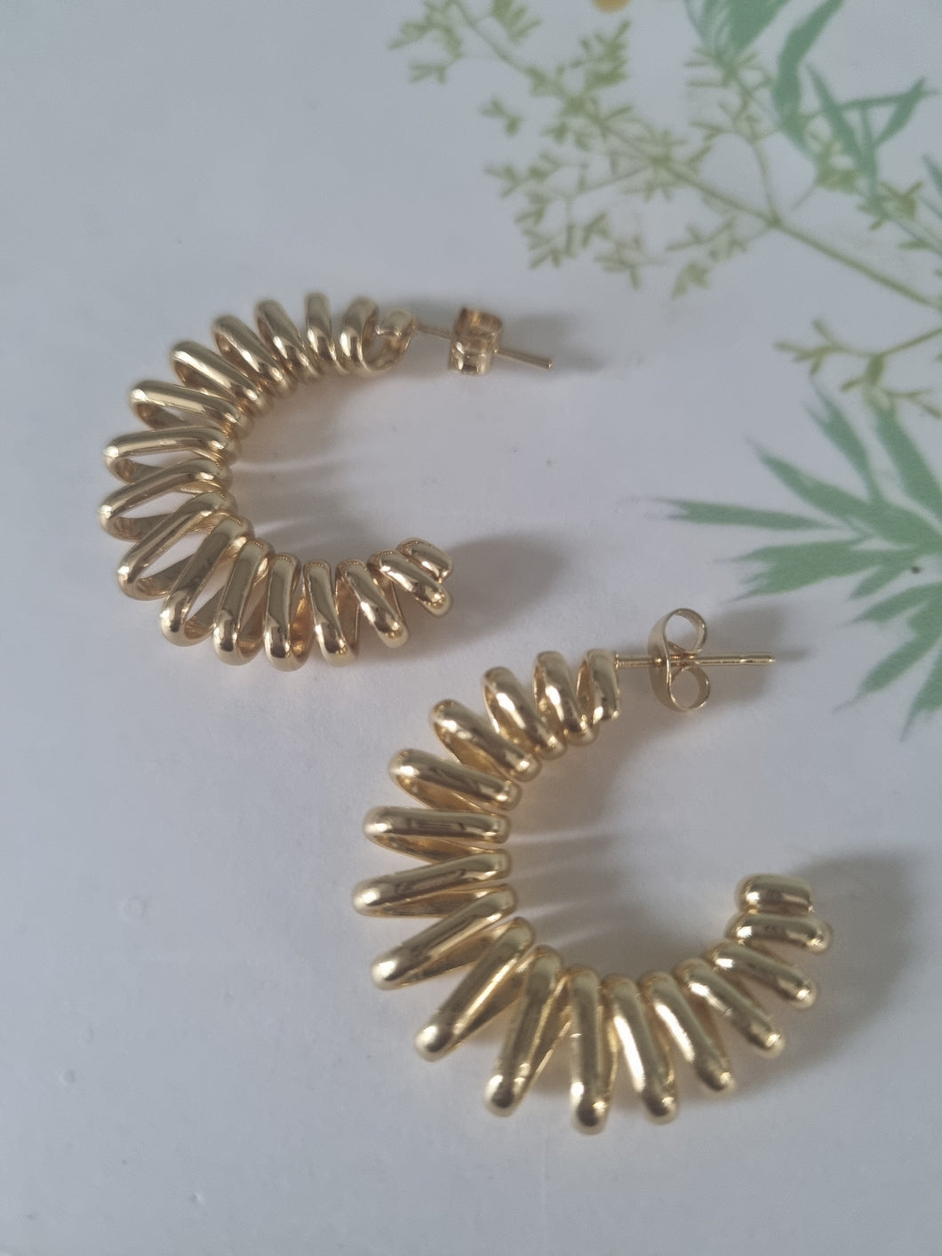 Spring Gold Hoops