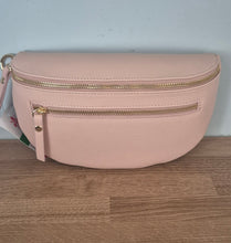 Load image into Gallery viewer, Italian Leather Double Zip Bum Bag
