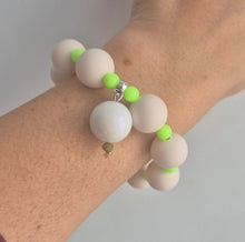 Load image into Gallery viewer, Cream &amp; Neon Bracelet
