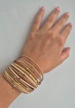 Load image into Gallery viewer, Pink &amp; Gold Magnetic Wrap Bracelet
