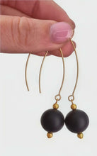 Load image into Gallery viewer, Black &amp; Gold Earrings
