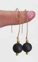Load image into Gallery viewer, Black &amp; Gold Earrings
