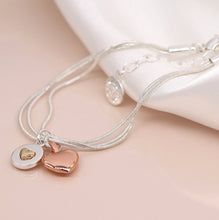 Load image into Gallery viewer, Double Heart Charm Bracelet
