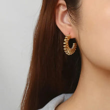 Load image into Gallery viewer, Spring Gold Hoops
