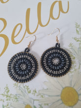 Load image into Gallery viewer, Black Circle Bead Earrings
