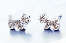Load image into Gallery viewer, Westie Silver Earrings
